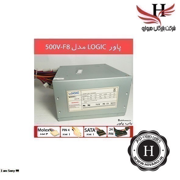 تصویر پاور کيس لاجیک استوک LOGIC-250W-500V-F8